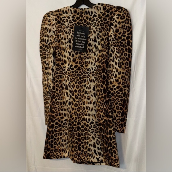 Tuckernuck x India Hicks Leopard Domino Dress M NWT Animal Print Party Mini - Picture 6 of 11